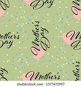Happy Mother s Day Seamless pattern. Vector Illustration