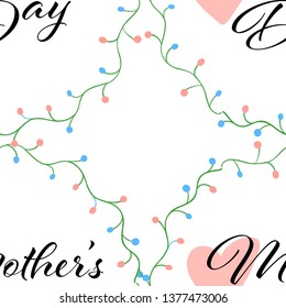 Happy Mother s Day Seamless pattern. Vector Illustration