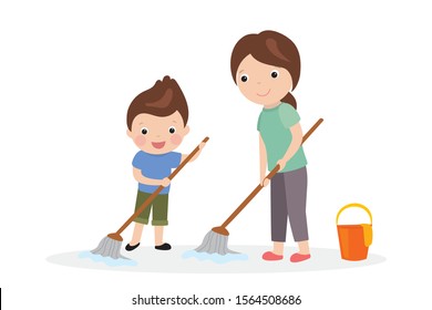 12,797 Girl wash floor Images, Stock Photos & Vectors | Shutterstock