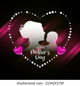 Happy Mothers day adorable lovely background design vector