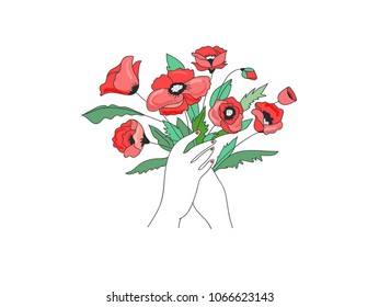 Happy Mother's Day Background, banner and illustration with flowers
