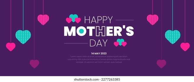 Happy Mother's Day background or banner with typography design. Vector illustration