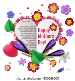 Happy Mothers Day background. Best greeting card and gift for Mothers Day! Vector Art, Stock Vector