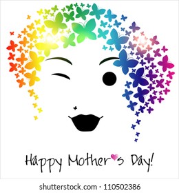 Happy Mother`s Day background or card. Vector illustration.
