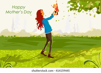 Happy Mother's Day background concept in vector