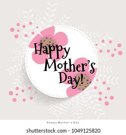 Happy Mother's Day background design, vector illustration.
