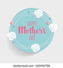 Happy Mother's Day background design, vector illustration.