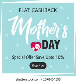 Happy Mother's Day Background Design, Vector Illustration.