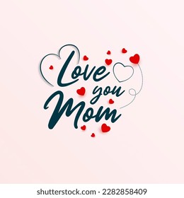 Happy mothers day background design with text calligraphy