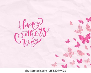 Happy mothers day background design with text calligraphy