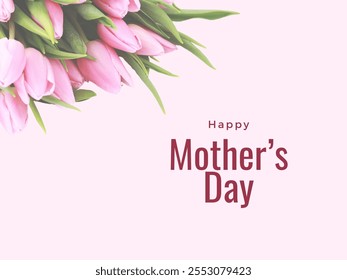 Happy mothers day background design with text calligraphy