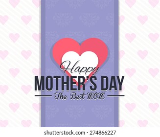 Happy Mother's Day Background Design. Announcement and Celebration Message Poster, Flyer Template