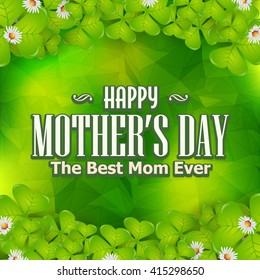 Happy Mother's Day Background Design. Announcement and Celebration Message Poster, Flyer Template