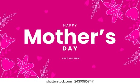 Happy mother's day. Mother's day background with floral design. Vector illustration