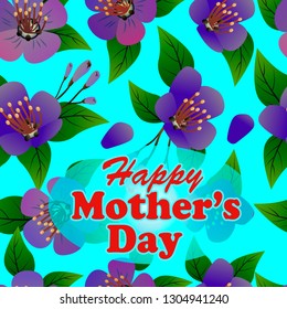 Happy Mothers Day background with flowers 