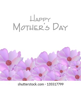 Happy Mother's Day background with flowers.