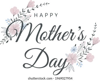 HAPPY MOTHER'S DAY BACKGROUND WITH FLOWERS