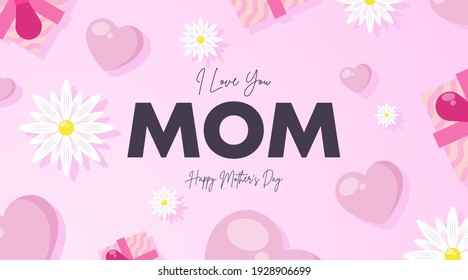 Happy Mother's Day Background Illustration Vector.