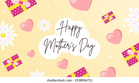 Happy Mother's Day Background Illustration Vector.