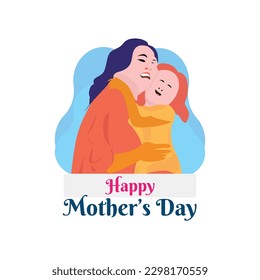 Happy Mothers day background illustration free vector