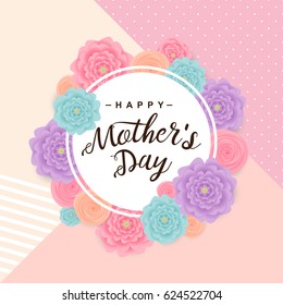 Happy mother's day background. Vector illustration.