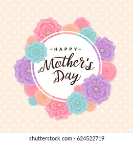 Happy mother's day background. Vector illustration.