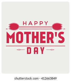 Happy Mother's Day Badge - Vintage Style Typographic Vector Design