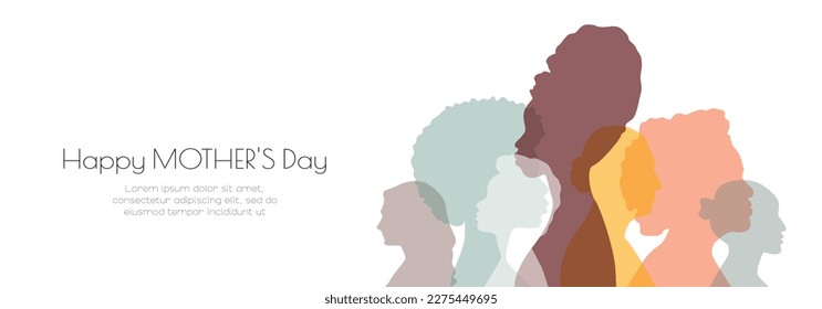 Happy Mother's Day banner. Card with place for text. - Shutterstock ID 2275449695