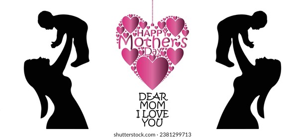 Happy Mother's Day. banner, Greeting card, poster