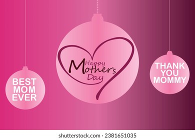 Happy Mother's Day. banner, Greeting card, poster