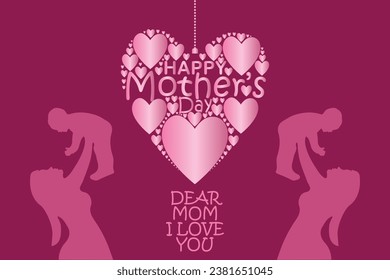 Happy Mother's Day. banner, Greeting card, poster