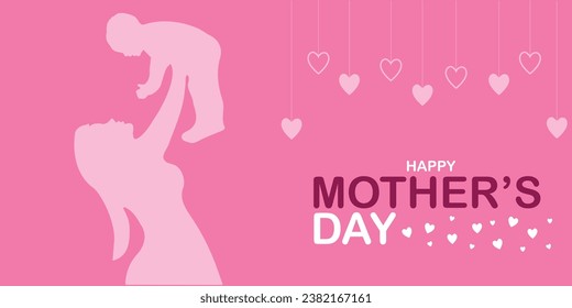 Happy Mother's Day. banner, Greeting card, poster