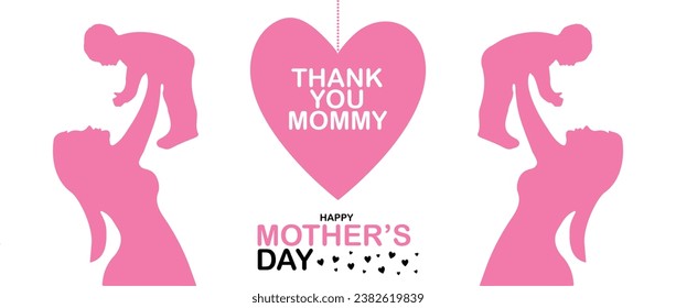 Happy Mother's Day. banner, Greeting card, poster