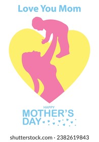 Happy Mother's Day. banner, Greeting card, poster