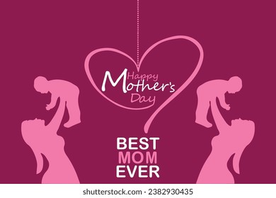Happy Mother's Day. banner, Greeting card, poster