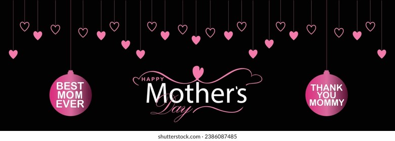 Happy Mother's Day. banner, Greeting card, poster