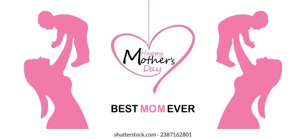 Happy Mother's Day. banner, Greeting card, poster