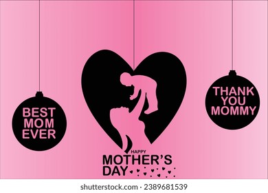 Happy Mother's Day. banner, Greeting card, poster
