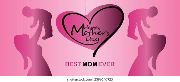 Happy Mother's Day. banner, Greeting card, poster