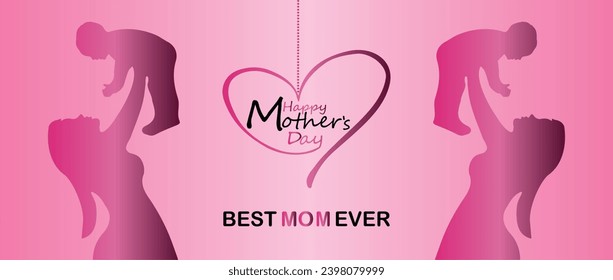 Happy Mother's Day. banner, Greeting card, poster