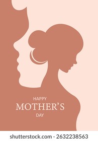 Happy mother's day banner. Mothers day Greeting card vector illustration for sale, card, poster, template, label, web banner, cover design, background, backdrop etc.