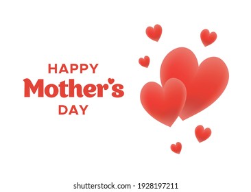 Happy Mother's Day banner with heart