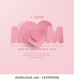 happy mother's day banner vector design