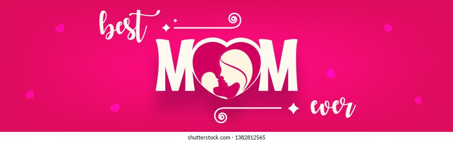 Happy Mother's Day Banner, Vector Illustration.