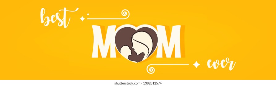 Happy Mother's Day Banner, Vector Illustration.