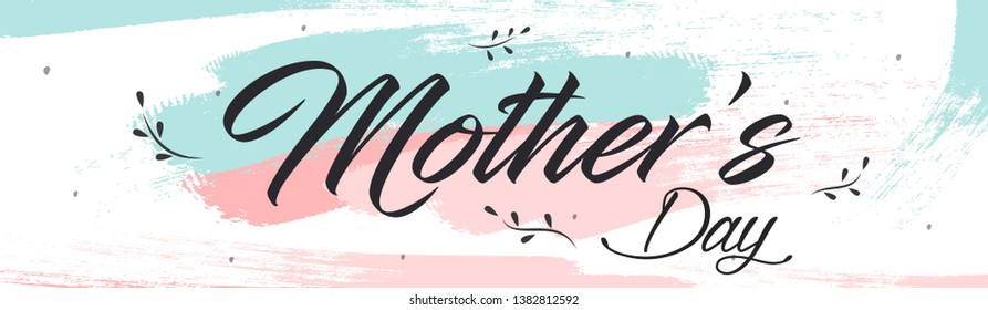 Happy Mother's Day Banner, Vector Illustration.