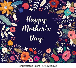 Happy Mothers Day Banner Vector Illustration