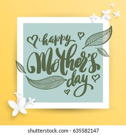 Happy Mother's Day banner. Vector illustration.