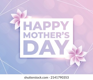 happy mother's day beautiful card in flowers style