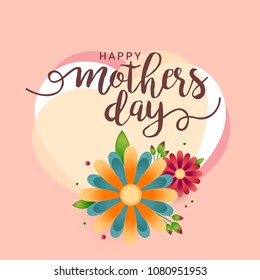 Happy Mothers Day Beautiful Greeting Card Background.